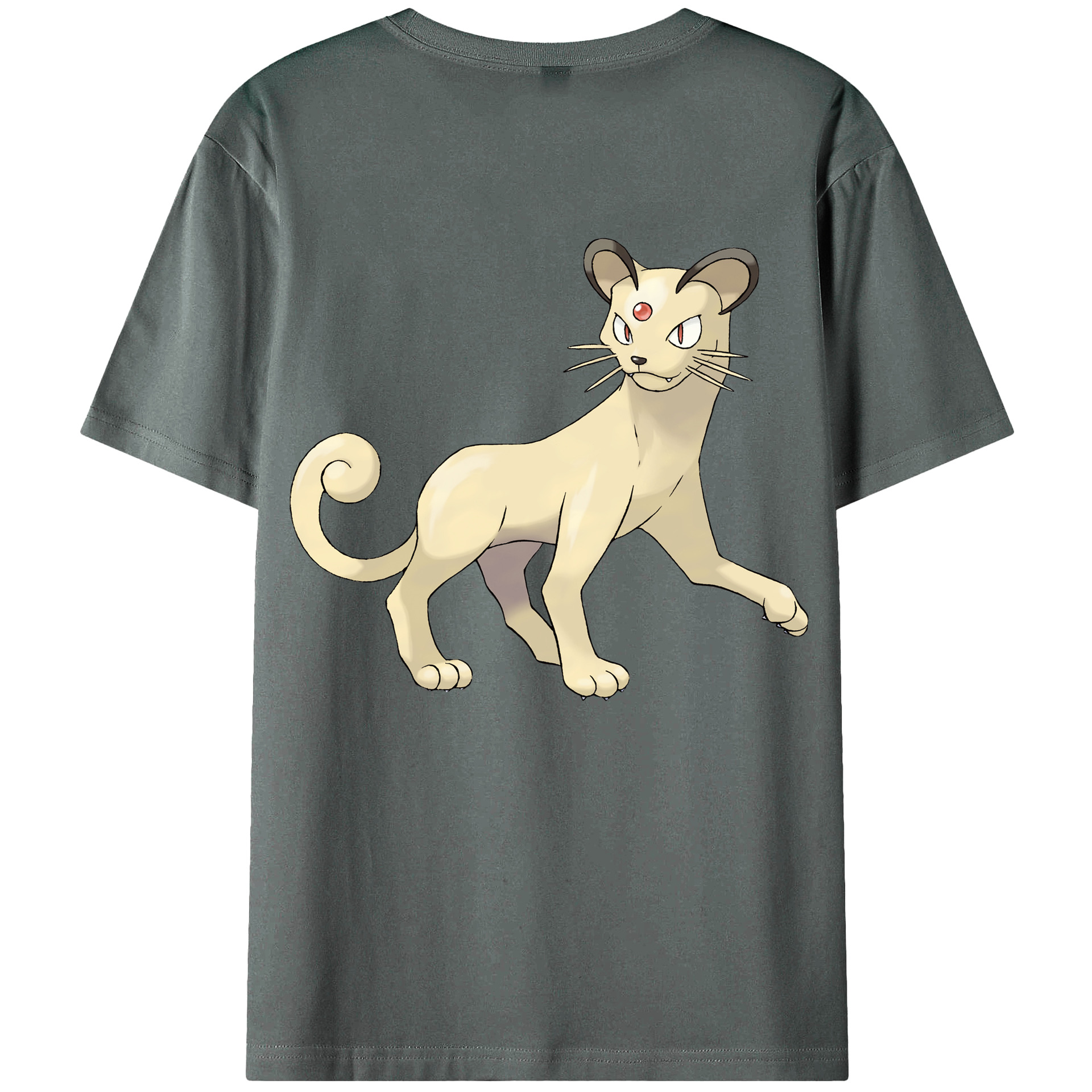 （画像用） ポケットモンスター Pokémon 綿100％ メンズ半袖Tシャツ（バックプリント） 通気性